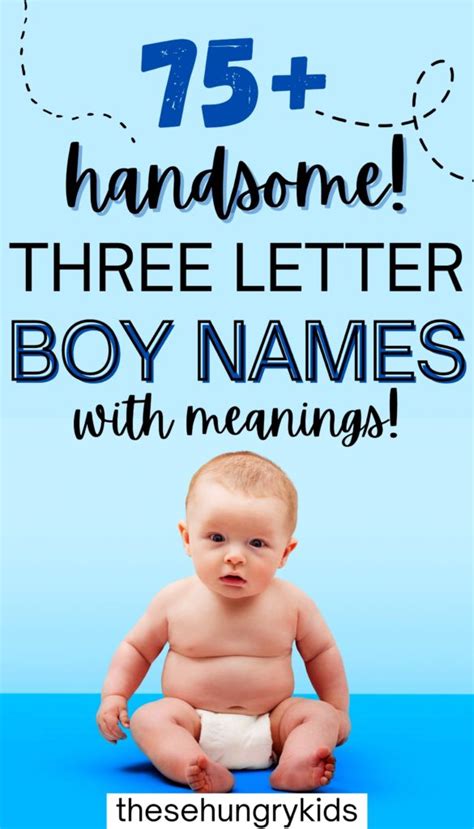 3 letter male names|75+ Handsome Three Letter Boy Names (With Meanings and .